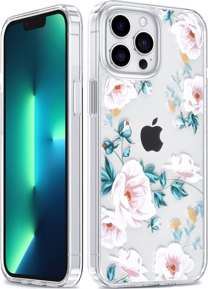 UNIQ Accessory - Transparant & Print Telefoonhoesje voor Apple iPhone 13 Pro Max - TPU & Acrylic Bescherming