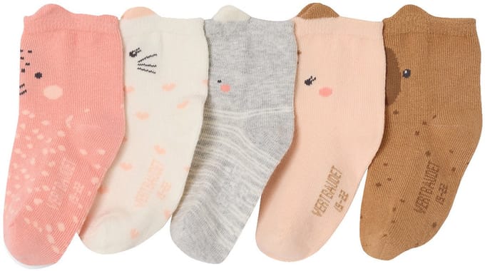Vertbaudet Set van 5 sokken voor babymeisjes