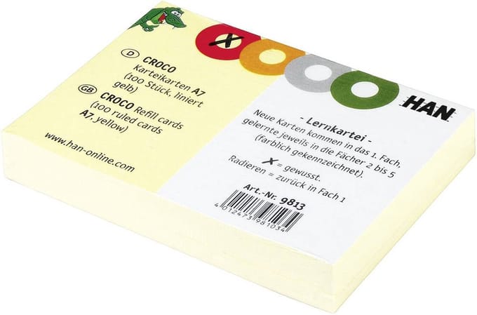 HAN Systeemkaart 9813 DIN A7 liggend Geel 100 stuk(s)