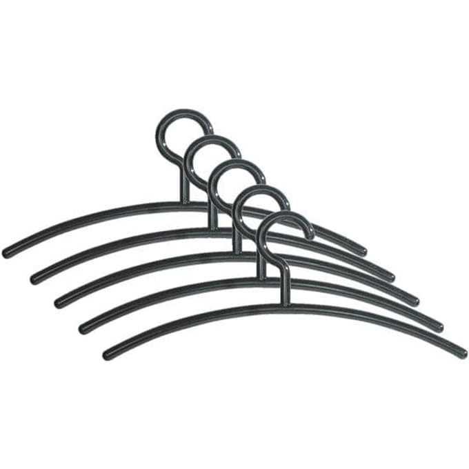Kleerhangers zwart kunststof set 5 stuks