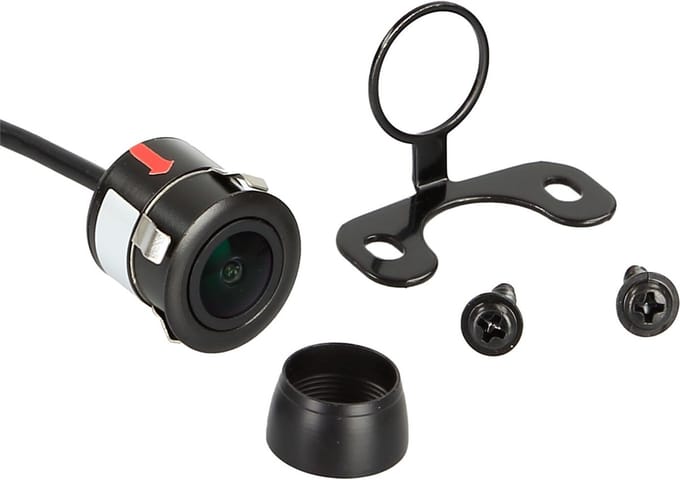 Achteruitrij Camera mini zwart NTSC met beeldlijnen en spiegelfunctie