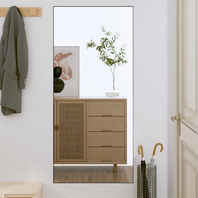 vidaXL - Wandspiegel - 50x100 - cm - rechthoekig - glas