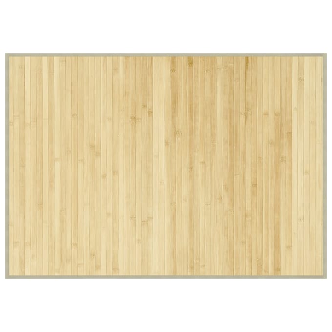 vidaXL - Vloerkleed - rechthoekig - 70x100 - cm - bamboe - lichtnaturel
