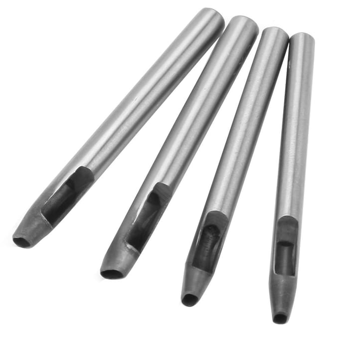 4mm Leerbewerking Gatpons Set Ovaal Gat Vormig Oogje Boorpons Gereedschap Handpons gray