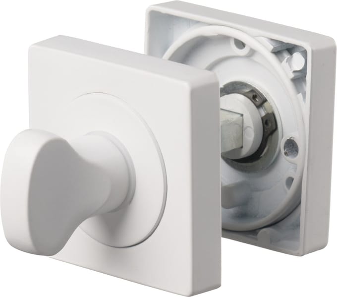 Ostiumhome® - Deurbeslag- WC-Slot - Wit - vierkante rozet - Arezzo