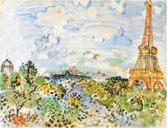 Raoul Dufy - Eiffeltoren - Kunstposter - 60x80 cm