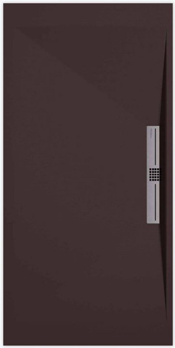 Sanifun douchebak Stone Side Chocolate Smooth 1600 x 800 S
