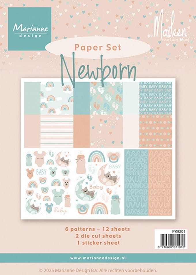 Paper set, New born by Marleen