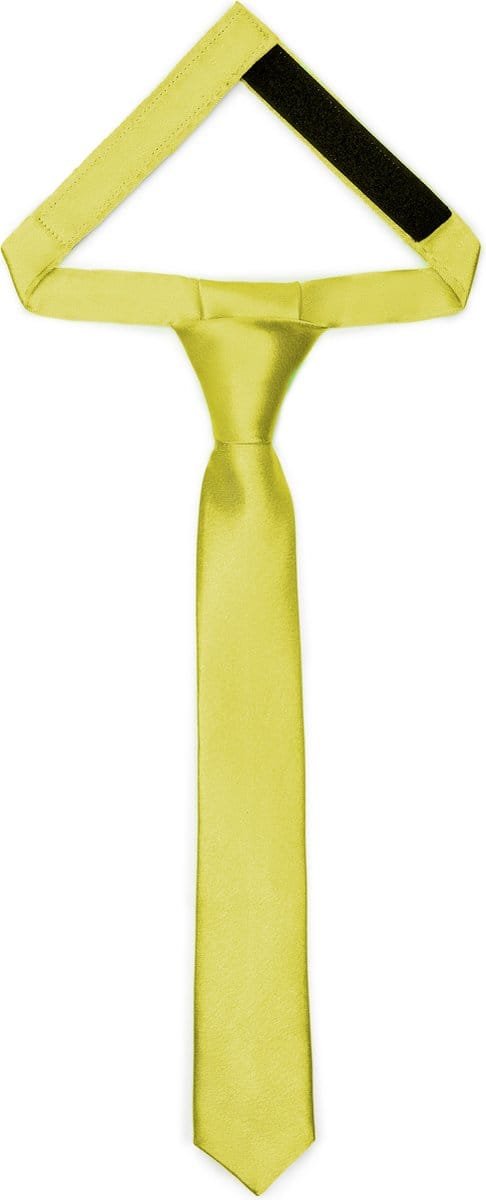 Ladeheid Smal Stropdas - Stropdassen voor kinderen - Lengte: 31 cm, Breedte: 4 cm - Geel - LA-EA-TKS