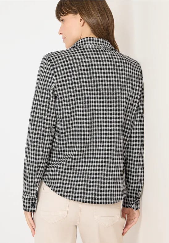 Jacquard geruite binnenjas