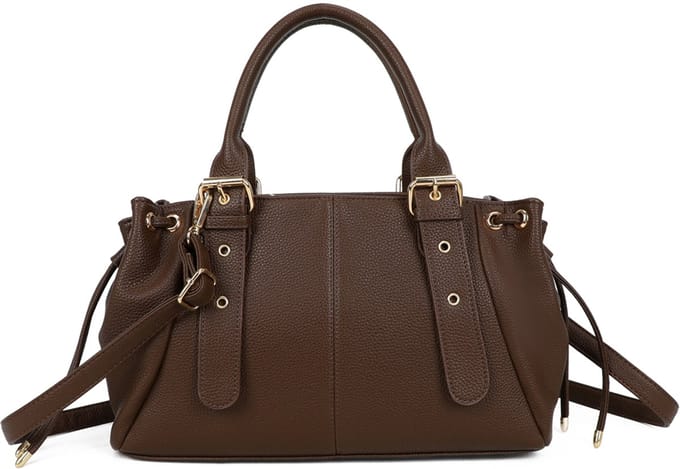 Gallantry® Dames Handtas – Schoudertas – Ruime Tas met Binnenvakken – Coffee
