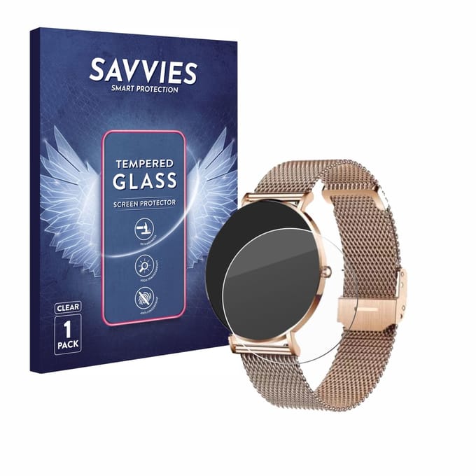 Savvies - Glas Screenprotector voor Xcoast X-Watch Siona 2 - Gehard Beschermglas 9H
