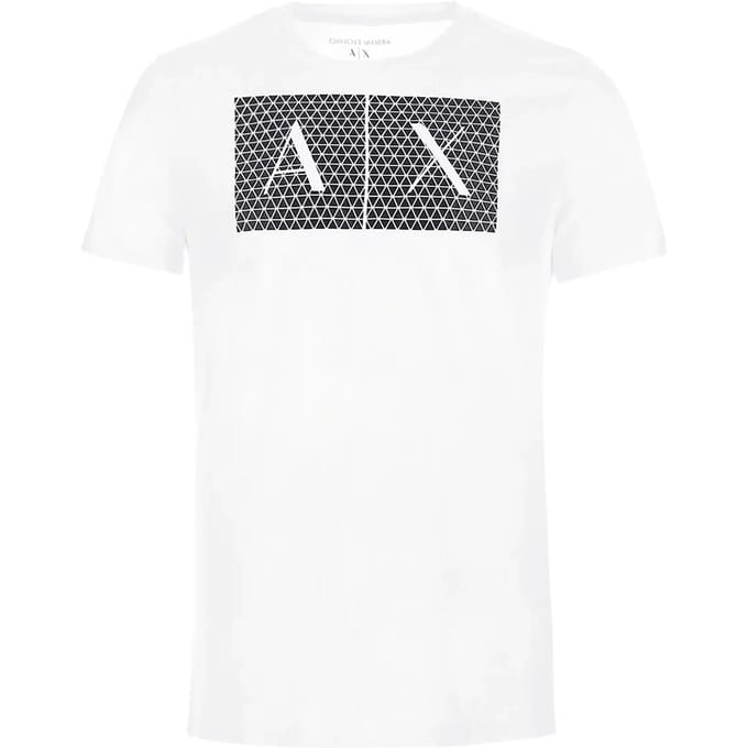 TShirt Geometric AX Logo - White Shirts