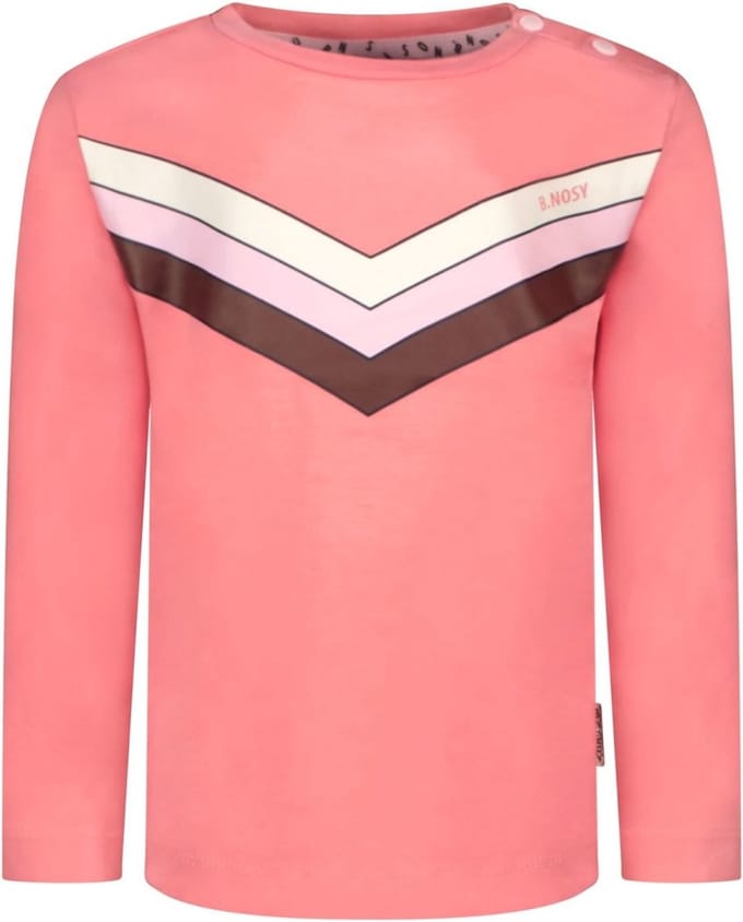 B.Nosy - Meisjes shirt - Roze - Maat 86