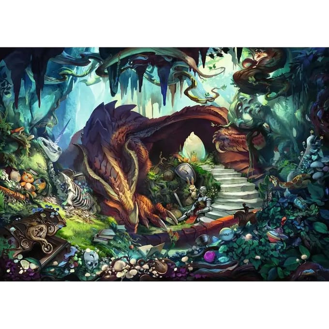 759 stukjes puzzel -ontvlucht - in de drakengrot Ravensburger