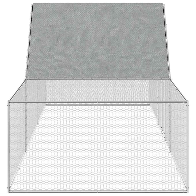 vidaXL - Kippenren - 6x2x2 - m - gegalvaniseerd - staal