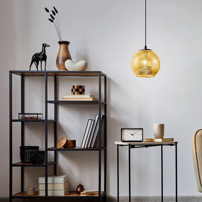 EGLO Albaraccin Hanglamp - E27 - Ø 19.5 cm - Zwart
