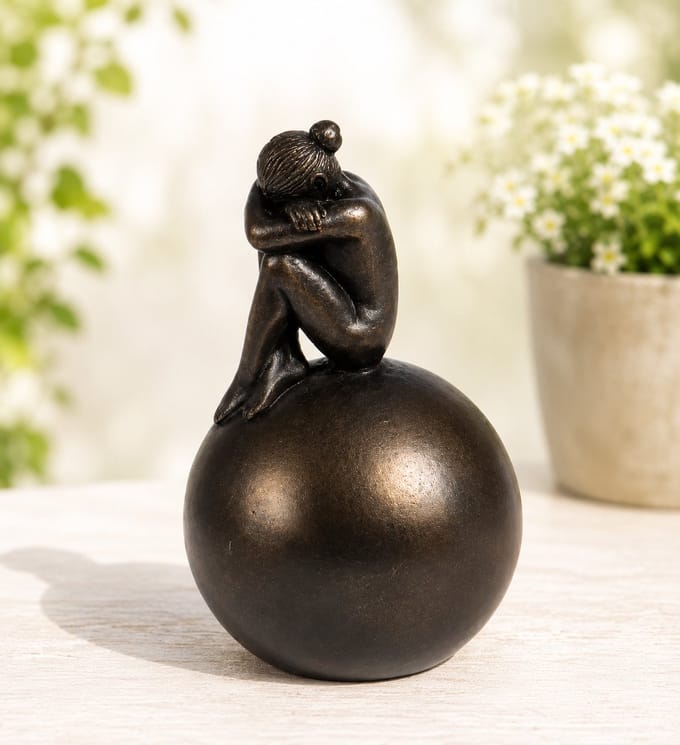 MINI URN / ASURN / BRONS / VROUW MET VERDRIET