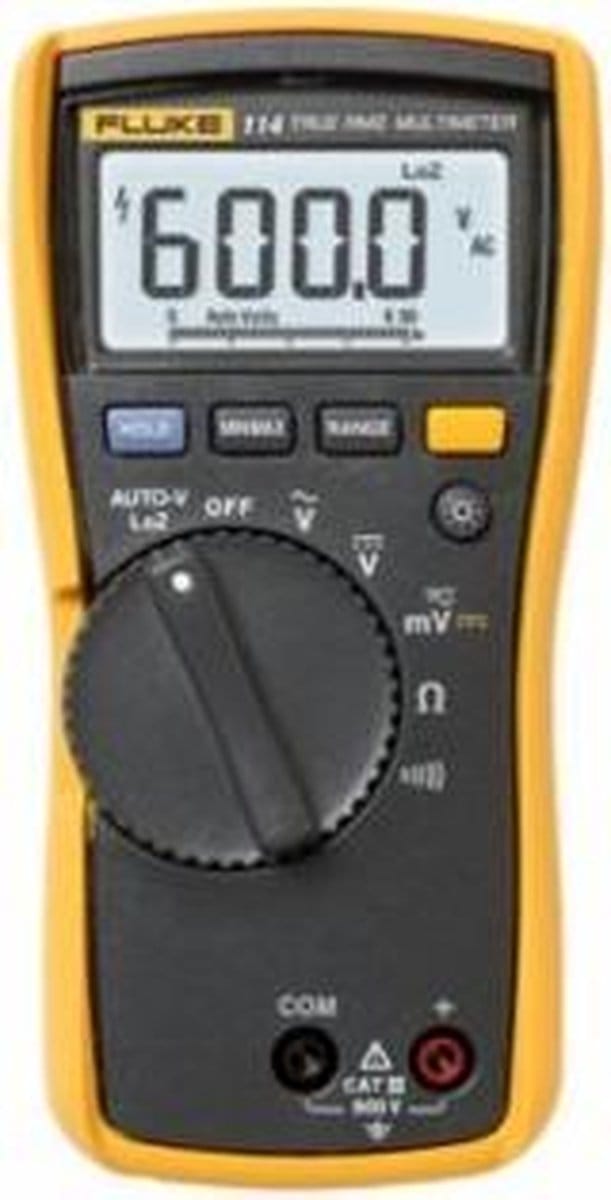 Fluke 114 Multimeter Digitaal LoZ CAT III 600 V Weergave (counts): 6000