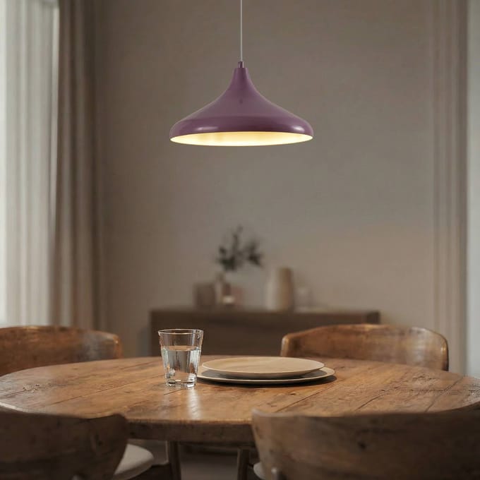 Bamyum Hanglamp Diameter 35 cm E27 Metaal Lila Moderne Lamp