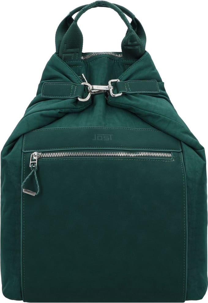 JOST Rugzak Schoudertas met laptopvak Roskilde X-Change Bag Bottlegreen Donkergroen