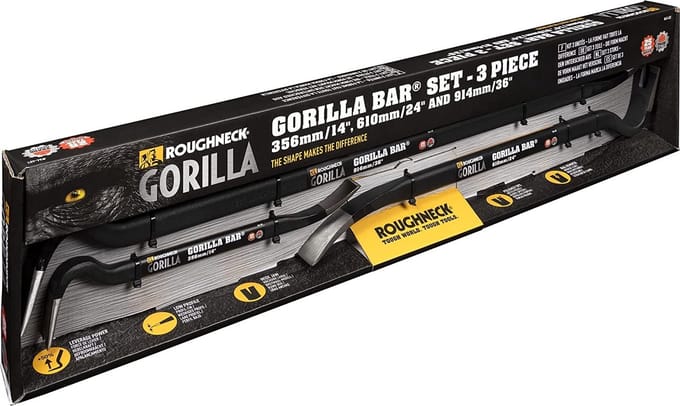 Gorilla - Bar set - Gorilla Bars 350mm 600mm 900mm - 3 stuks - veelzijdig en sterk