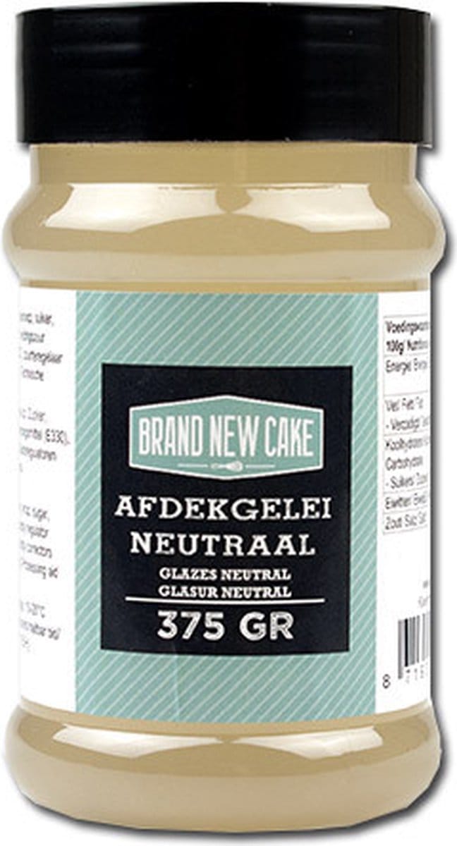BrandNewCake® Afdekgelei Superglans Neutraal 375gr - Bakken