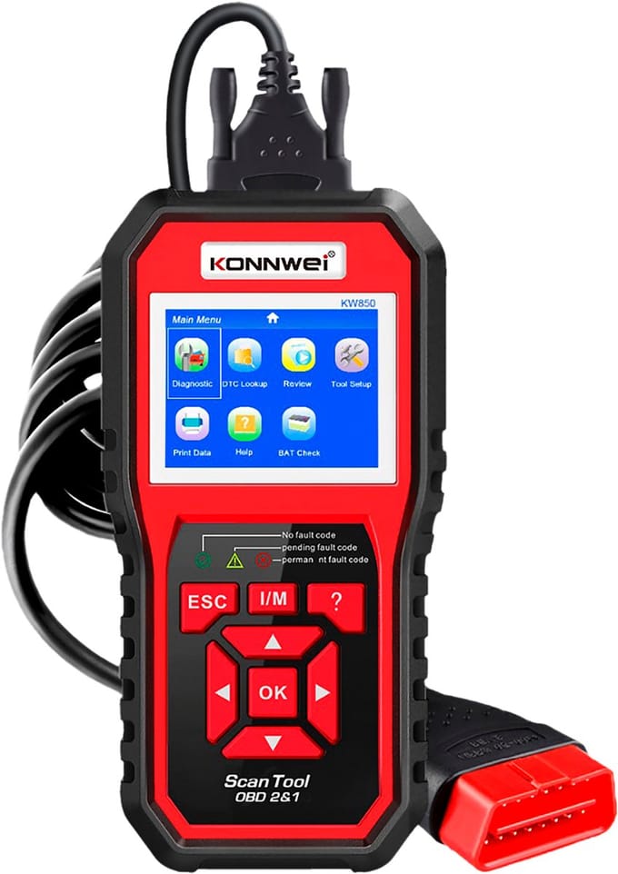 Konnwei KW850 Serie - Diagnostische Scanner - Multi-voertuig Compatibiliteit - OBD2 - Meertalige Interface