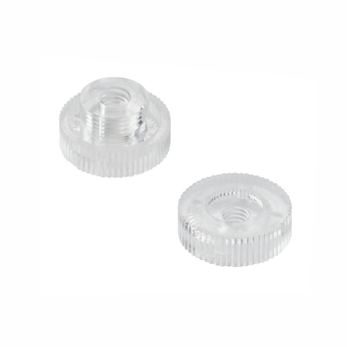 5 stuks - Transparante Kartelmoer / Kunststof Moer M4 - Type: TM