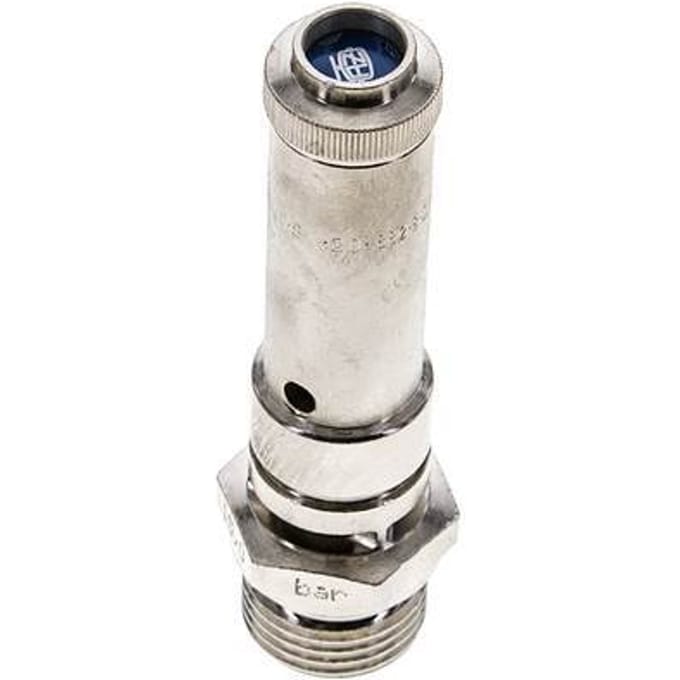 G 1/2'' vernikkeldMessing Vooringesteld Overdrukventiel 16 Bar DN 8 - SFL-BN-8-16-012