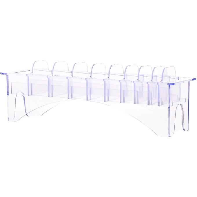 Boîte de Base à 10 grilles pour tondeuse à cheveux universelle, Guide de peigne de limite, taille de fixation, remplacement de barbier, accessoires d'outils de coiffure transparent