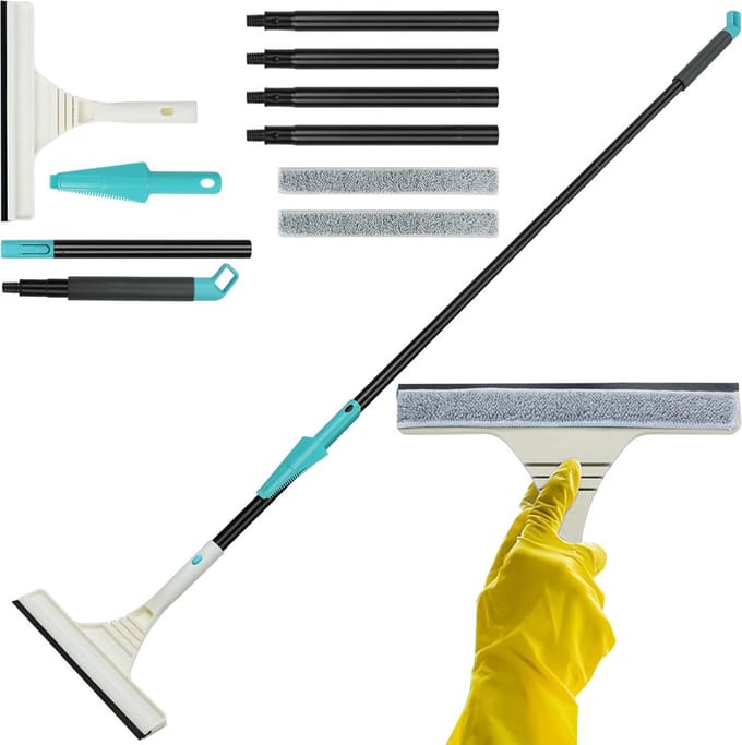 Uitschuifbare Ramenwisser met Microvezel - 2-in-1 Set (160 cm)