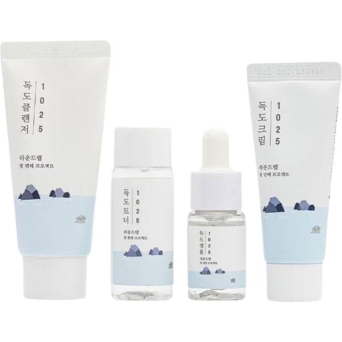Round Lab Travel-Friendly Mini Skincare Kit 1025 Dokdo Trial Kit white