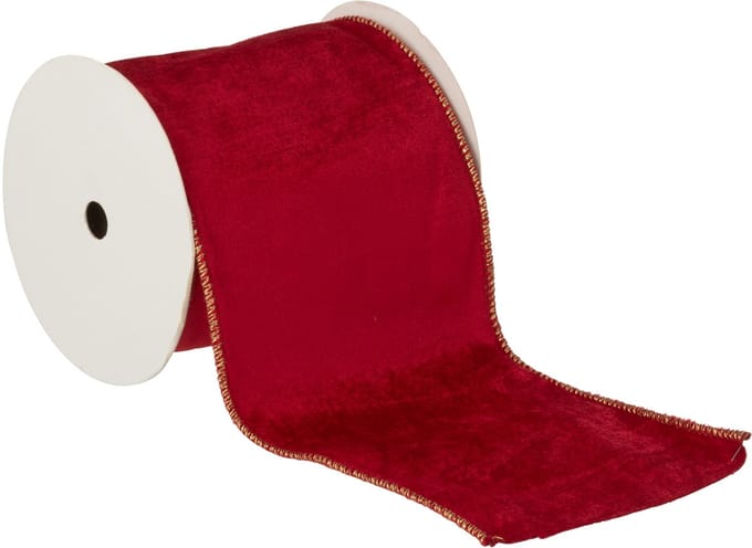 J-Line lint - fluweel - rood