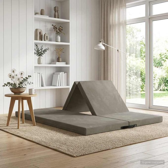vidaXL - Vouwbare - Sofa - Bed - 70 - x - 67 - x - 48 - cm - Lichtgrijs