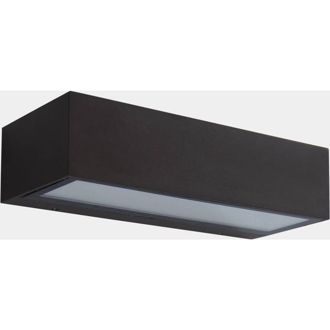 LEDS-C4 LED buiten wandlamp Nemesis, bruin, breedte 19,5 cm