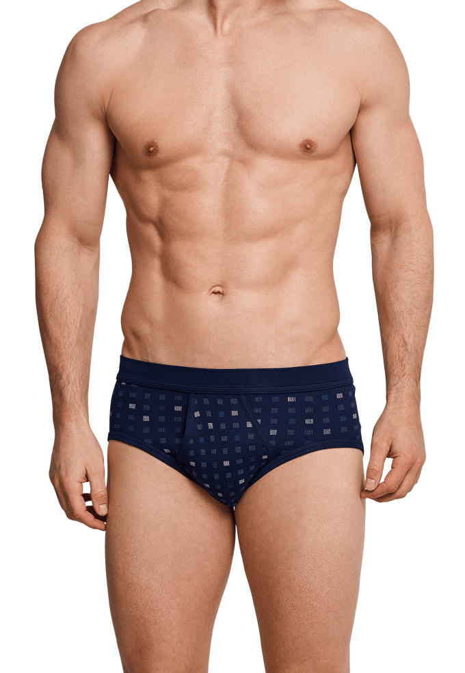 Sportslips met gulp, set van 2, navy blauw geruit - Essentials 7