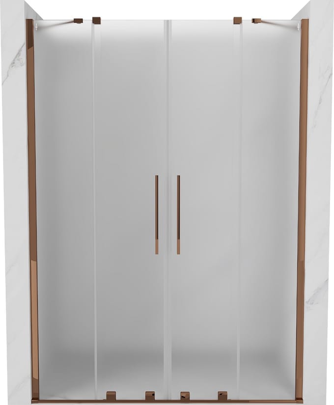 Mexen Velar Duo schuifdouchedeur 150 , ijs, roze goud - 871-150-000-32-60
