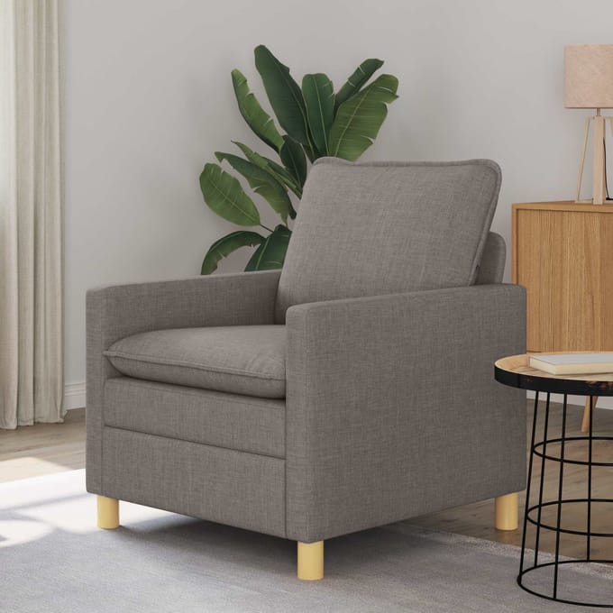 vidaXL - Bank - Taupe - 76 - x - 81 - x - 87,5 - cm - Stof