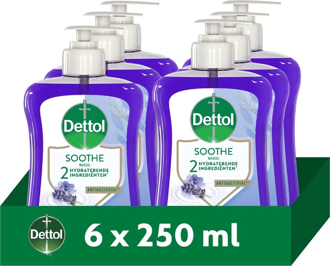 Dettol Handzeep - Antibacteriël - Verzachtend - Lavendel - 250ml x6