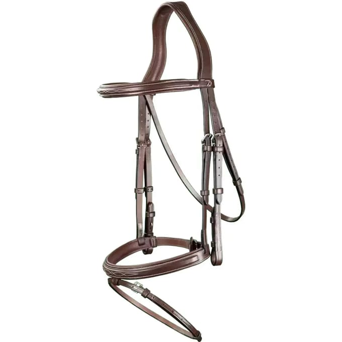 Dy'on - Dy'on - Flash Noseband Bridle Hunter - Brown - Maat Full
