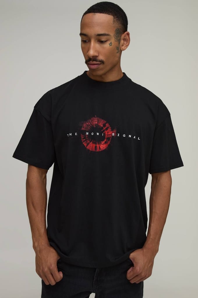 Oversized T-shirt Met Muse Licentie Print | Black | Size XL