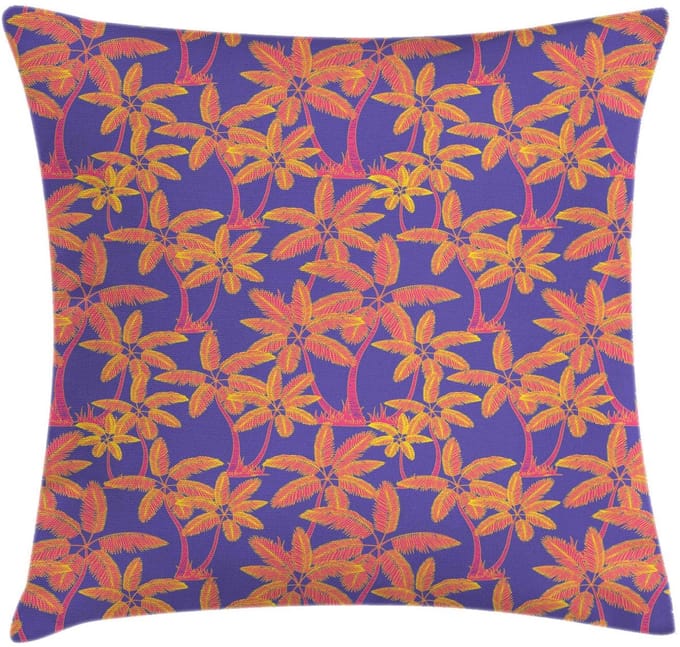 ABAKUHAUS eilandkussen – Hawaiiaanse palmen – 50x50 cm – dubbelzijdig