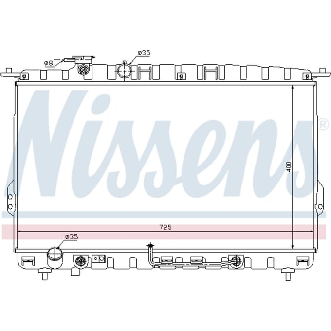 Radiator, motorkoeling NISSENS 67028