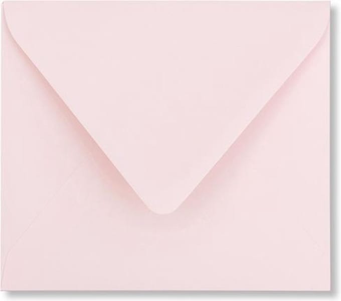 Envelop 12,5 x 14 Lichtroze, 60 stuks