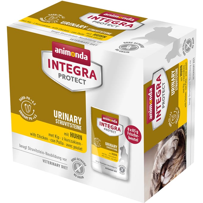 8x85g Kip Adult Urinary Struvietstenen animonda Integra Protect Kattenvoer