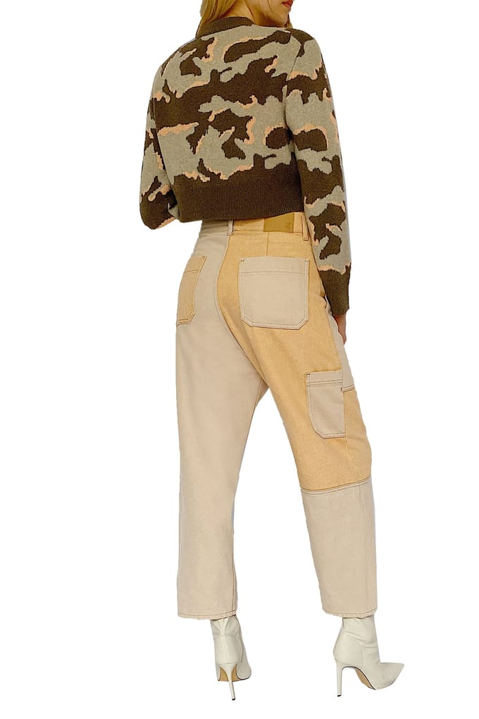 French Connection Kylah Camo L/s Crew Nk Jumper Demoss/sfttruf/duspi Taglia: L | Maglioni a maglia Outlet | Donna