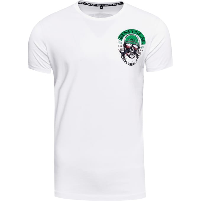 Ronde hals biker T-shirt