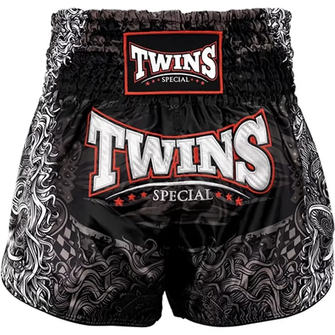 Twins Special Muay Thai & Kickboks Shorts TTBL Rangda – Zwart/Grijs - M