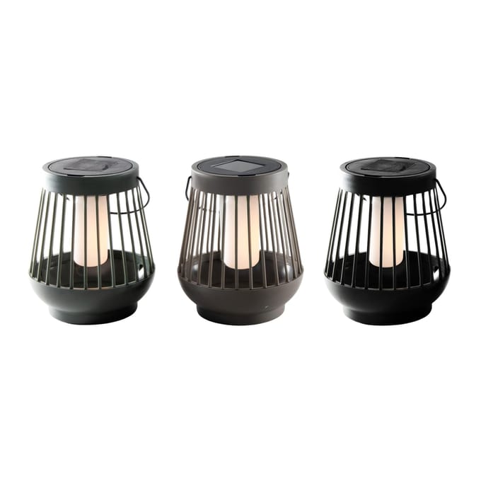 Lantaarn lines vlam 13cmx15cm solar 3 assorti